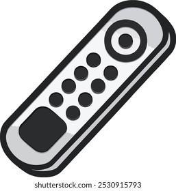 Remote control icon with white background vector stock illustration
