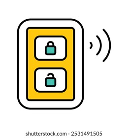 Fernbedienungssymbol mit weißem Hintergrund, Vektorgrafik