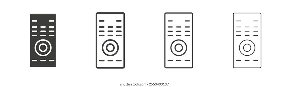 Remote control icons collection. vector set in black color