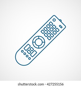 Remote Control Line Blue Icon On White Background