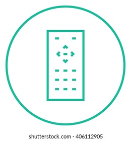 Remote control line icon.