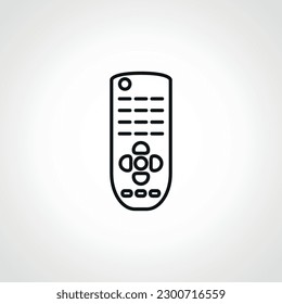 remote control line icon. TV remote control outline icon.