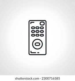 remote control line icon. TV remote control outline icon.