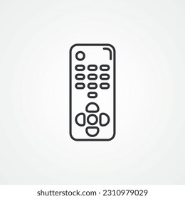 remote control line icon. TV remote control outline icon.