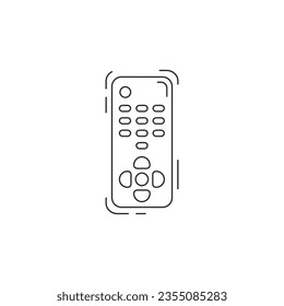 remote control line icon. TV remote control thin line icon.