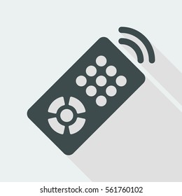 Remote control - Long shadow flat icon