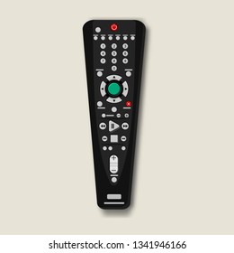 Remote control of management. Television banner. Vector illustration.