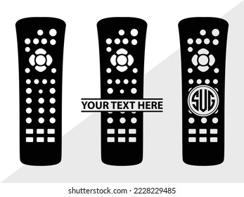 Remote Control Monogram Printable Vector Illustration