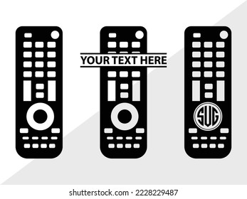 Remote Control Monogram Printable Vector Illustration