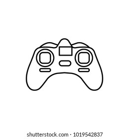 Remote control outline icon isolated on white background. Remote control object for outline design, advertising, illustration, banner and web