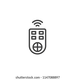 Remote control outline icon. linear style sign for mobile concept and web design. simple line vector icon. Symbol, logo illustration. Pixel perfect vector graphics