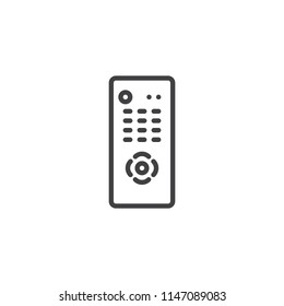 Remote control outline icon. linear style sign for mobile concept and web design. TV controller simple line vector icon. Symbol, logo illustration. Pixel perfect vector graphics