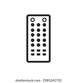 Remote control outline icon. Linear style sign for mobile concept and web design. Simple line vector icon remote control tv. Symbol illustration, logo. Perfect pixel vector graphic