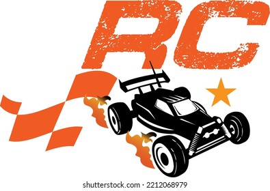 Remote control racing car vector art