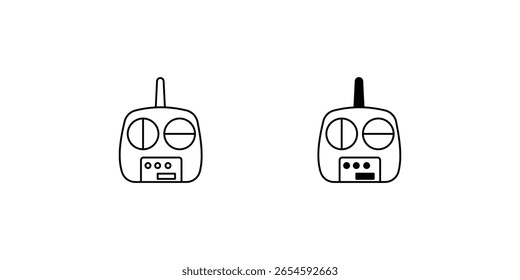 Fernbedienungssatz Symbol auf weißem Hintergrund, Vektorgrafik