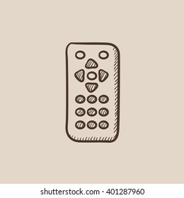 Remote control sketch icon.