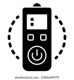 Remote Control solid icon, Robotization concept, Control panel sign on white background, electronic controller icon in glyph style for mobile concept and web design. Vector graphics