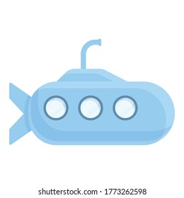 Remote control submarine toy icon. Cartoon of remote control submarine toy vector icon for web design isolated on white background