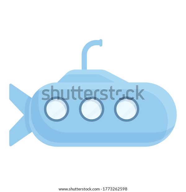 Remote control submarine toy icon. Cartoon of\
remote control submarine toy vector icon for web design isolated on\
white background