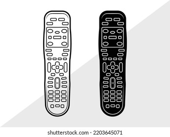 Ilustración de vectores impresos SVG de control remoto