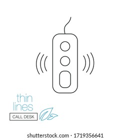 Remote control thin line icon.