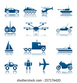 Remote Control Toys Icon Set