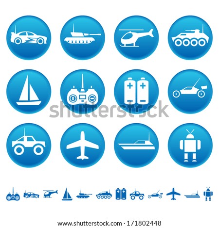 Remote control toys icons