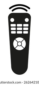 Remote control for TV, CD, DVD and other equipment. Simple design. Vector illustration EPS 10