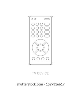 Remote control TV equipment device communication sign media vector icon