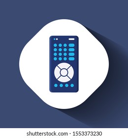 Remote control TV equipment device communication sign media vector icon