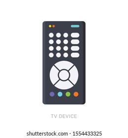 Remote control TV equipment device communication sign media vector icon