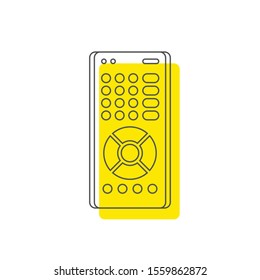 Remote control TV equipment device communication sign media vector icon