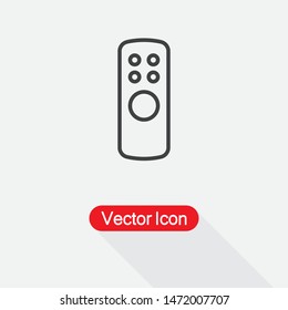 Remote Control For TV Icon Vector Illustratio on Light Gray Background Eps10
