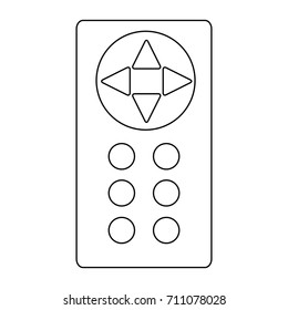remote control for tv or media center device symbol