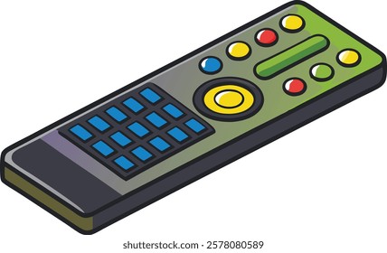 Remote control for TV on white background 