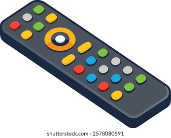 Remote control for TV on white background 