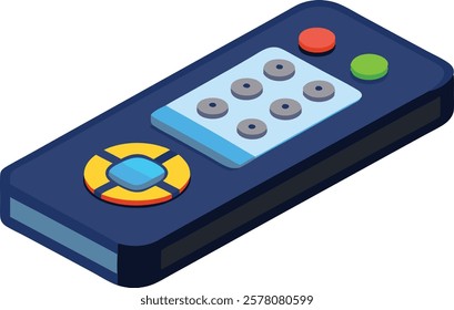 Remote control for TV on white background 