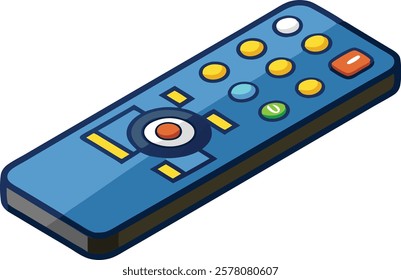 Remote control for TV on white background 