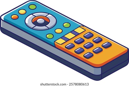 Remote control for TV on white background 