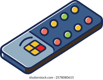 Remote control for TV on white background 