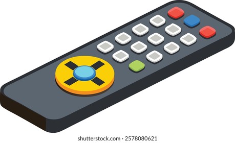 Remote control for TV on white background 