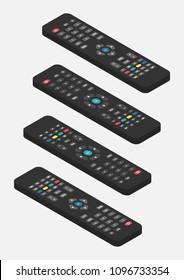 Remote control TV television and icon set