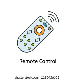 Remote Control Vector   Fill outline Icons. Simple stock illustration stock