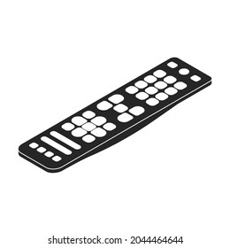 Remote control vector icon. Black vector icon isolated on white background remote control.