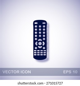 Remote control vector icon - dark blue illustration with blue shadow