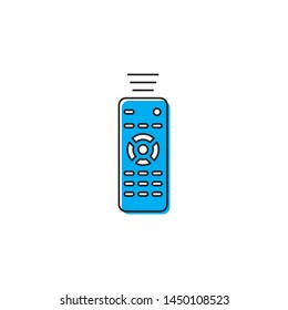 Remote control vector icon, isolated on white background