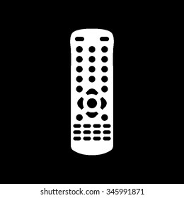 remote control vector icon isolated on black