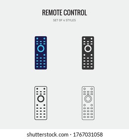 remote control vector icon for tv and devices