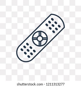 Remote control vector outline icon isolated on transparent background, high quality linear Remote control transparency concept can be used web and mobile