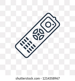 Remote control vector outline icon isolated on transparent background, high quality linear Remote control transparency concept can be used web and mobile